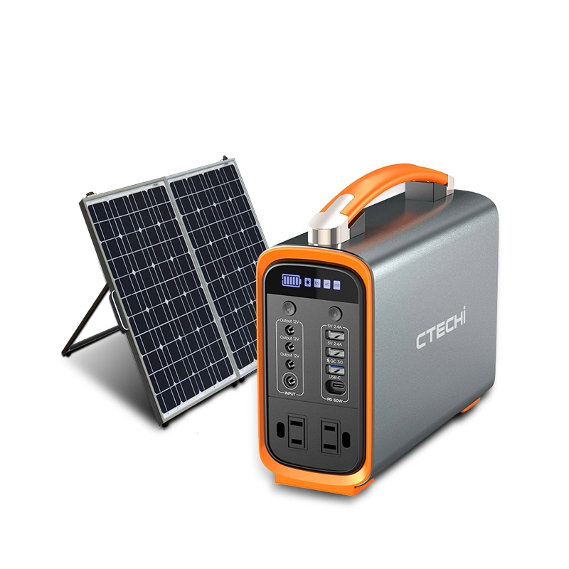 High Capacity Portable AC 110v 220v Power Station 384Wh AC Power Bank With PD function for outdoor use 1