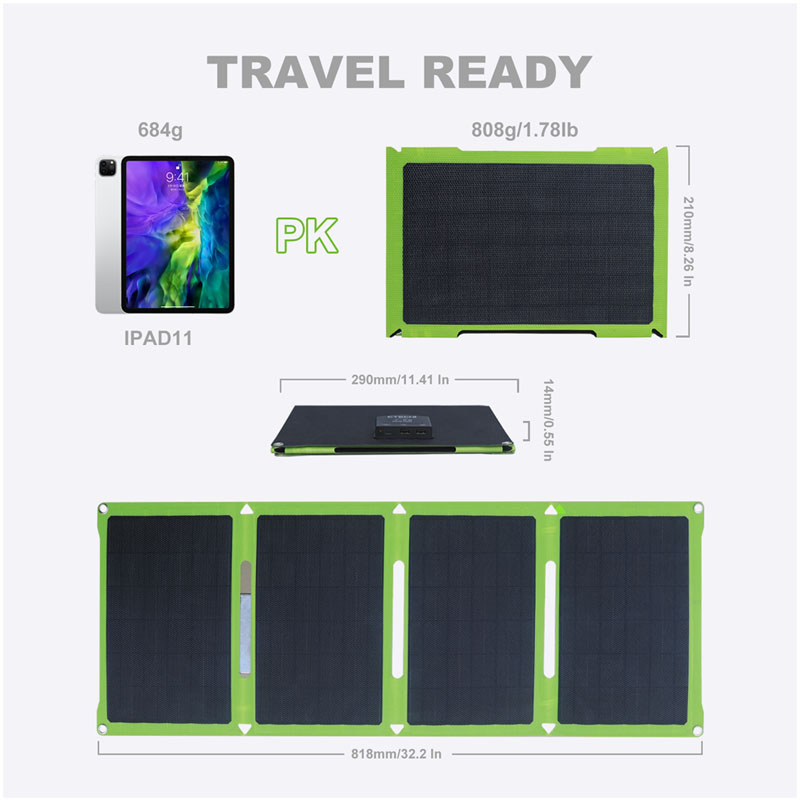 Bester Preis 30W Solarpanel für tragbares Kraftwerk iPhone iPad Fabrikhersteller Großhandel 2