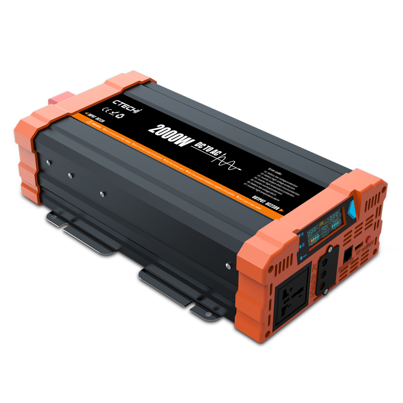 Wholesale CTECHi 12V 24V 48V to 110V 220V dc to ac solar inverter 1000w 1500w 2000w 3000w Off Grid Pure sine wave power inverter From China 2