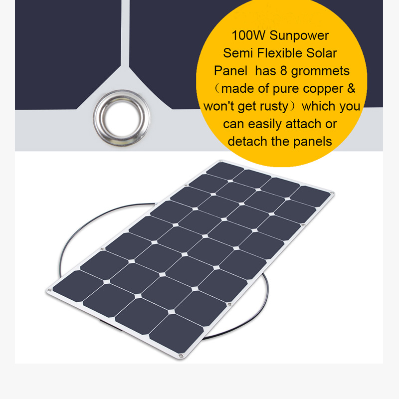 Professional 100 Watt 12 Volt Flexible Monocrystalline Solar Panel 12v 100w Supplier-CTECHi 5