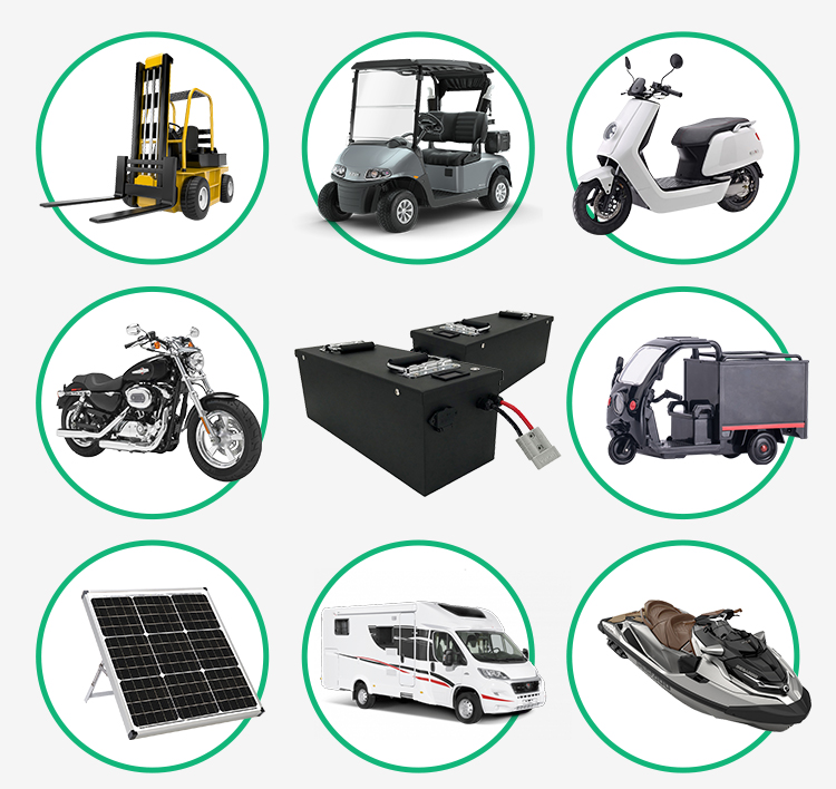 Customized 12v 50Ah 100Ah 200Ah 300AH Leisure House Trailer forklift sweeper truck AGV LiFePO4 Lithium Battery Pack From China 7