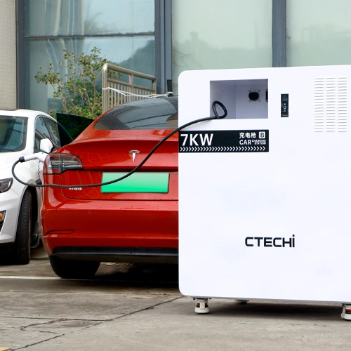Fast 32A 7KW 20KW 1 Phase 230v Electric Car EV Charger Solar Charging Station For Villa 1