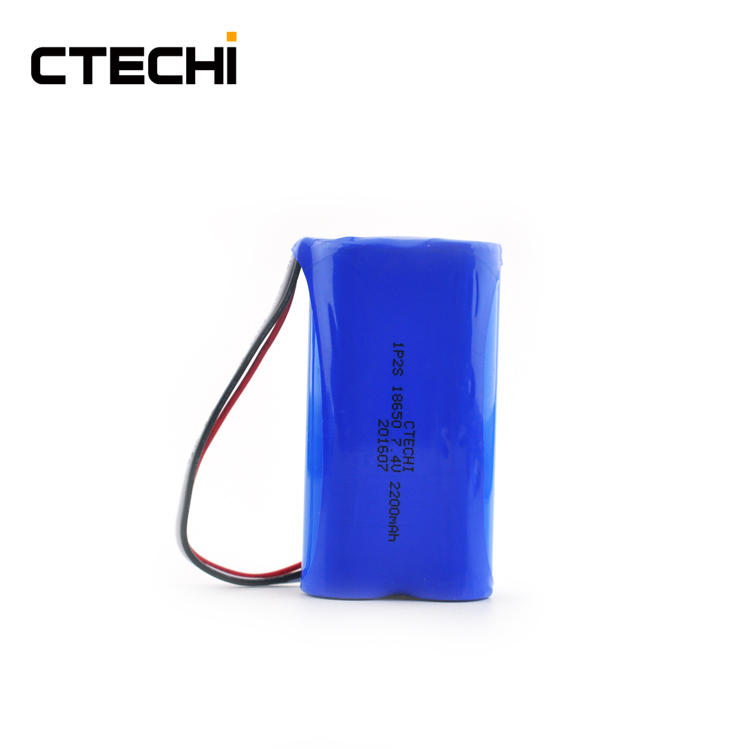 Best Quality 7.4V 2200mAh 18650 Li-ion Battery Pack for Security Products Oem-CTECHi 2