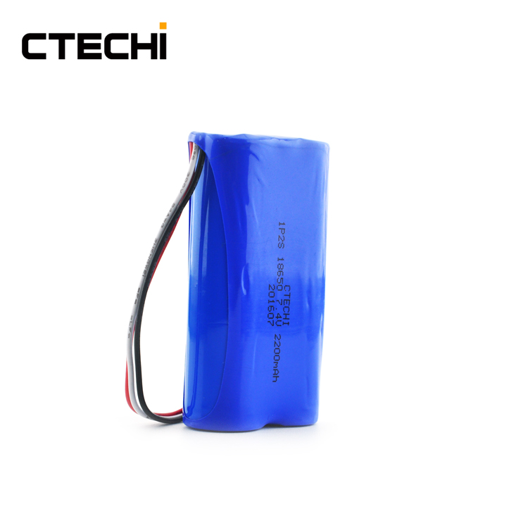 Best Quality 7.4V 2200mAh 18650 Li-ion Battery Pack for Security Products Oem-CTECHi 4