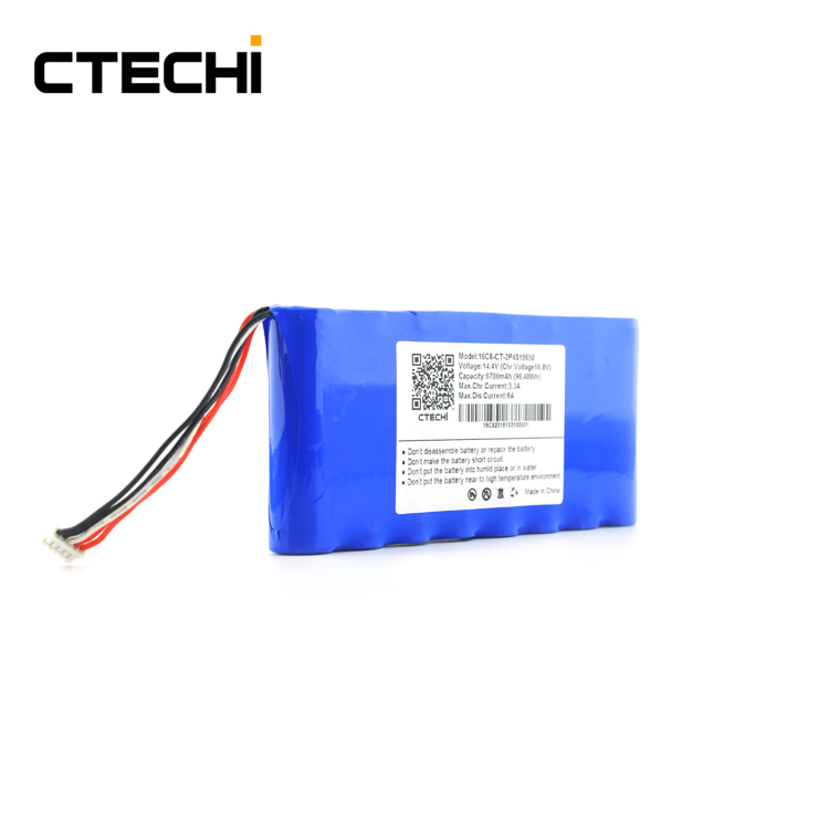 Best 14.4V 14.8V 12V 5200mAh Lithium ion Battery Pack for Handheld stage light power supply Factory Price-CTECHi 2