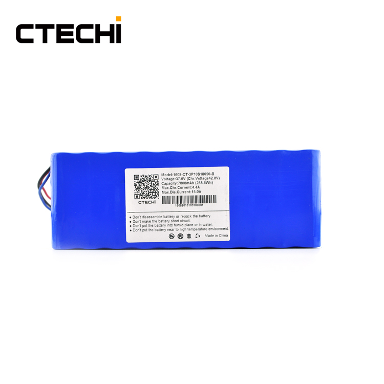 Professional 37V 7.8Ah Rechargeable Lithium ion Battery Pack for Security Products Supplier-CTECHi 3