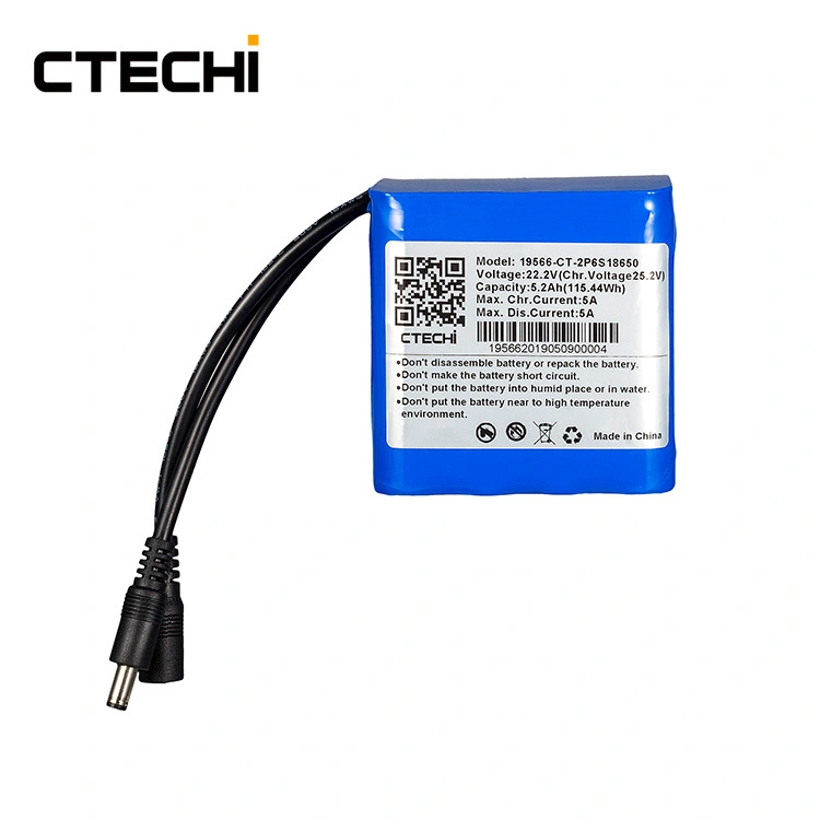 Oem 22.2V 5.2Ah Lithium ion battery pack lifepo4 batteries for robot RC Factory Price CTECHi 1