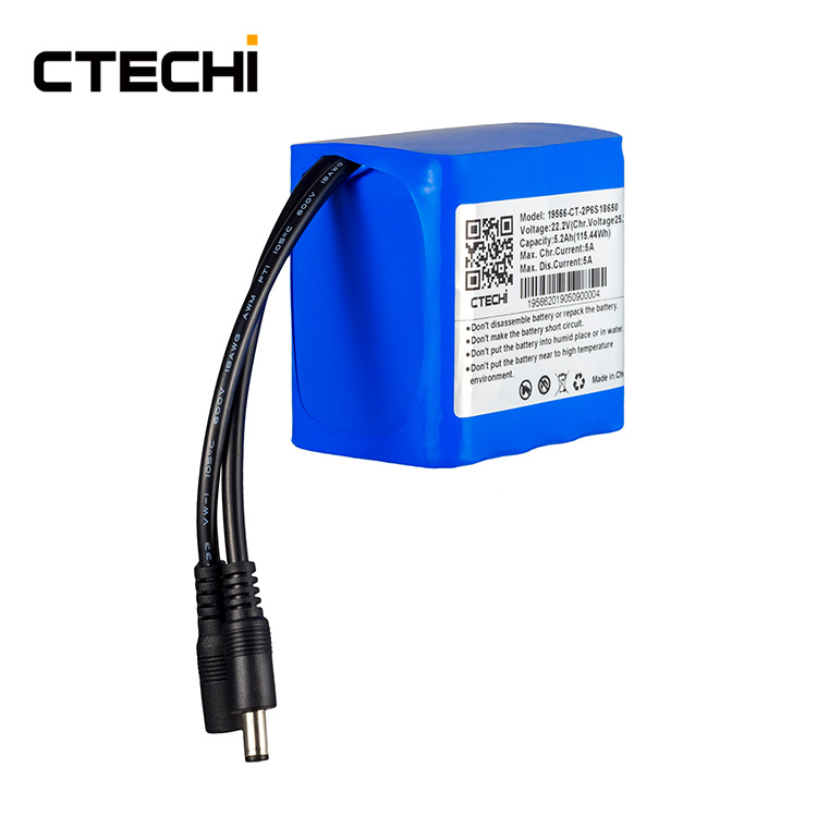 OEM 22,2 V 5,2 Ah Lithium-Ionen-Akku Lifepo4-Batterien für Roboter RC Fabrikpreis CTECHi 6