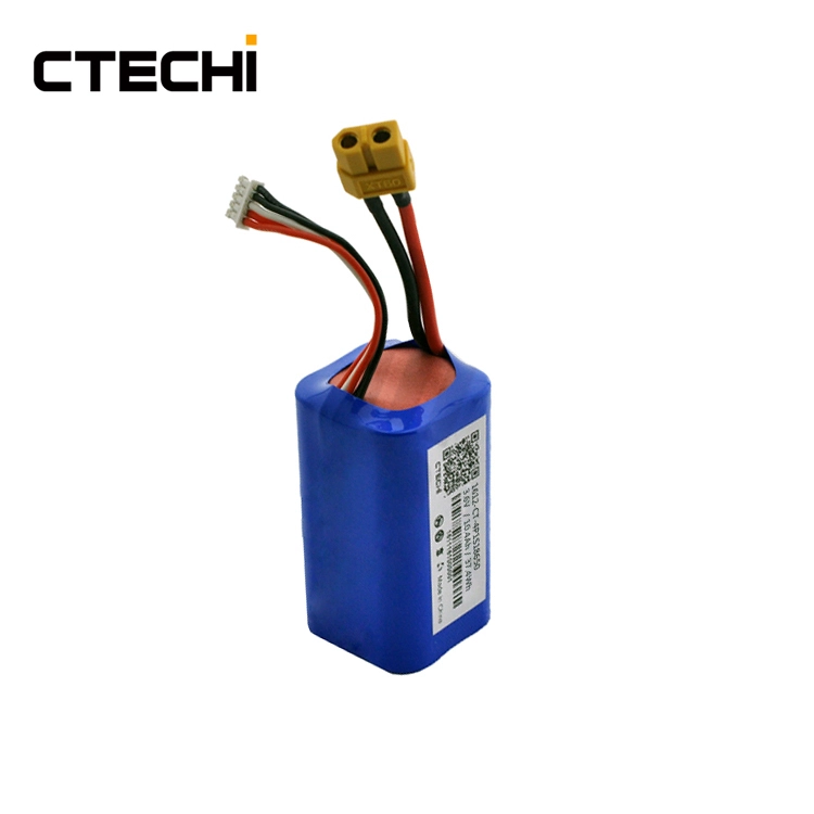 Professional 4P 1S 18650 3.6V 10400mAh Lipo Lithium ion battery pack RC Battery drone battery UAV battery FPV battery Factory From China-CTECHi 1