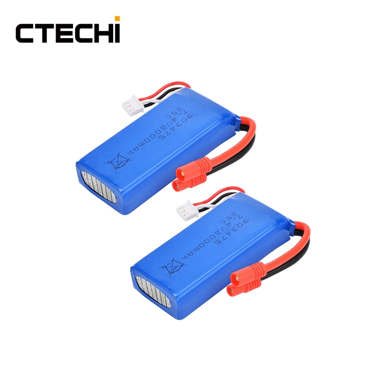 903475 7,4V 2000mAh 25C FPV-Akku inklusive Lipo-Akkupacks FPV-Akkus Rennakku wiederaufladbare Akkus Ersatzakkus 1