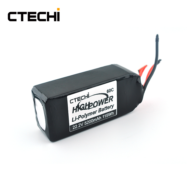 22,2 V 5200mAh 6s - 50c Li -PO -Akku Lithium -Polymerbatterien für RC, Drohne, Rennen, UAV 3