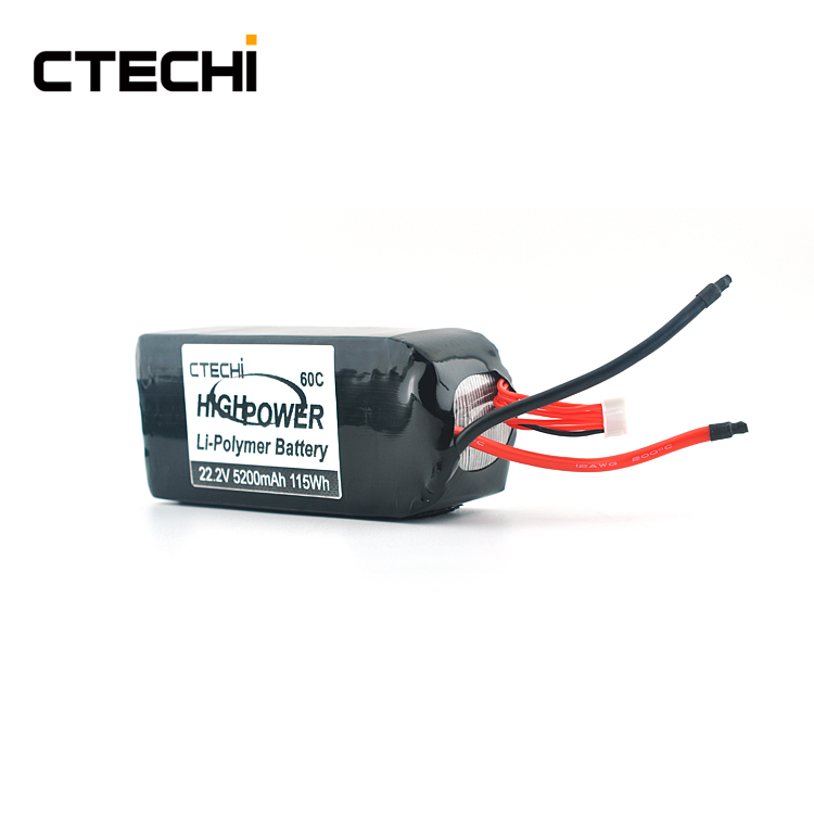 22,2 V 5200mAh 6s - 50c Li -PO -Akku Lithium -Polymerbatterien für RC, Drohne, Rennen, UAV 1