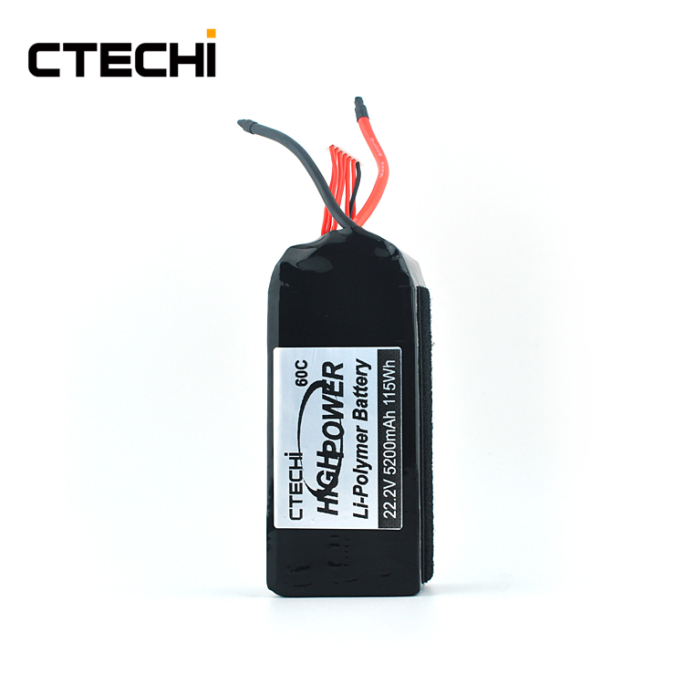 22,2 V 5200mAh 6s - 50c Li -PO -Akku Lithium -Polymerbatterien für RC, Drohne, Rennen, UAV 2