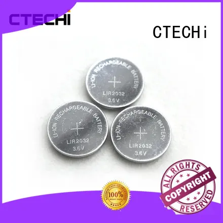 CTECHi electronic lithium button cell batteries rechargeable factory for household 1