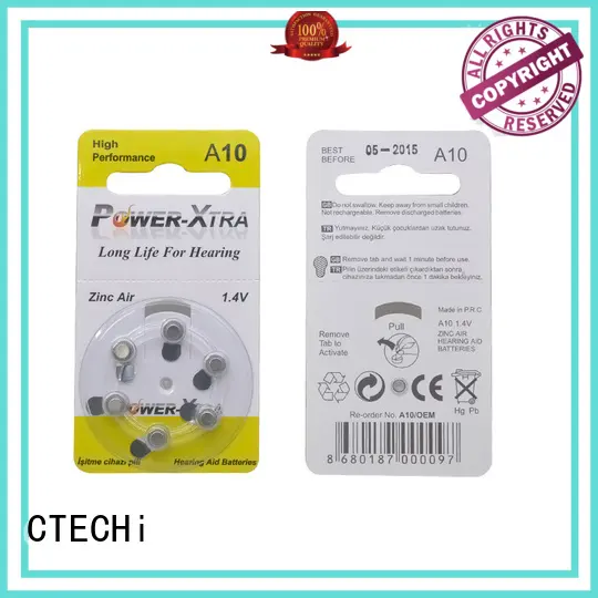 CTECHi high quality batterie zinc air rechargeable 1.4v for digital watch 1