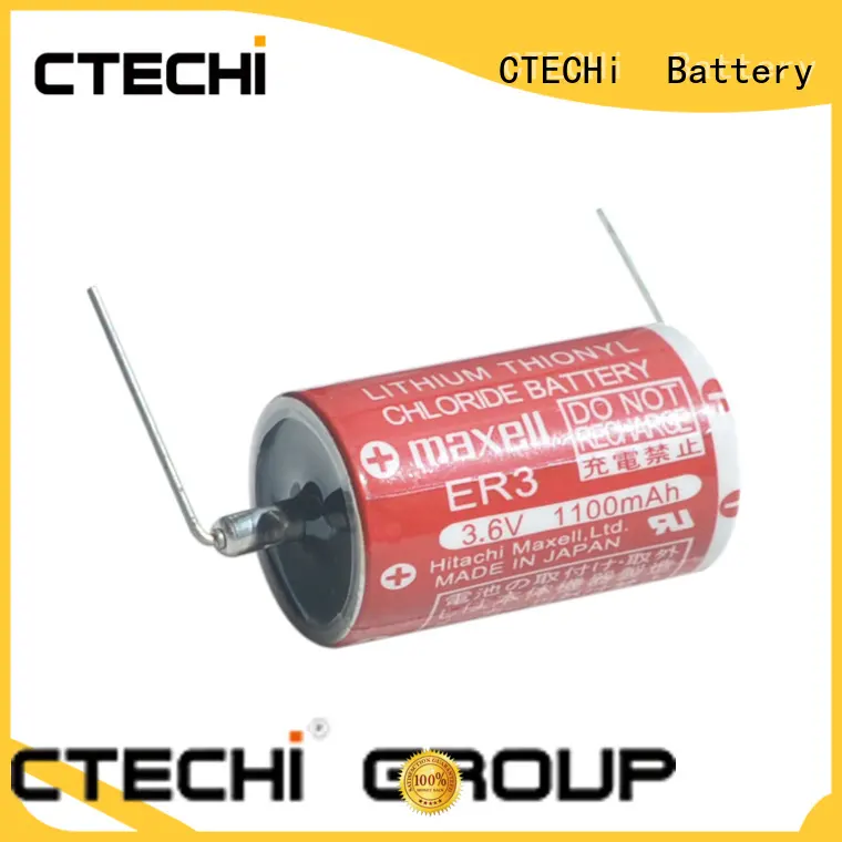 CTECHi solder tab maxell lithium battery personalized for smart meter 1