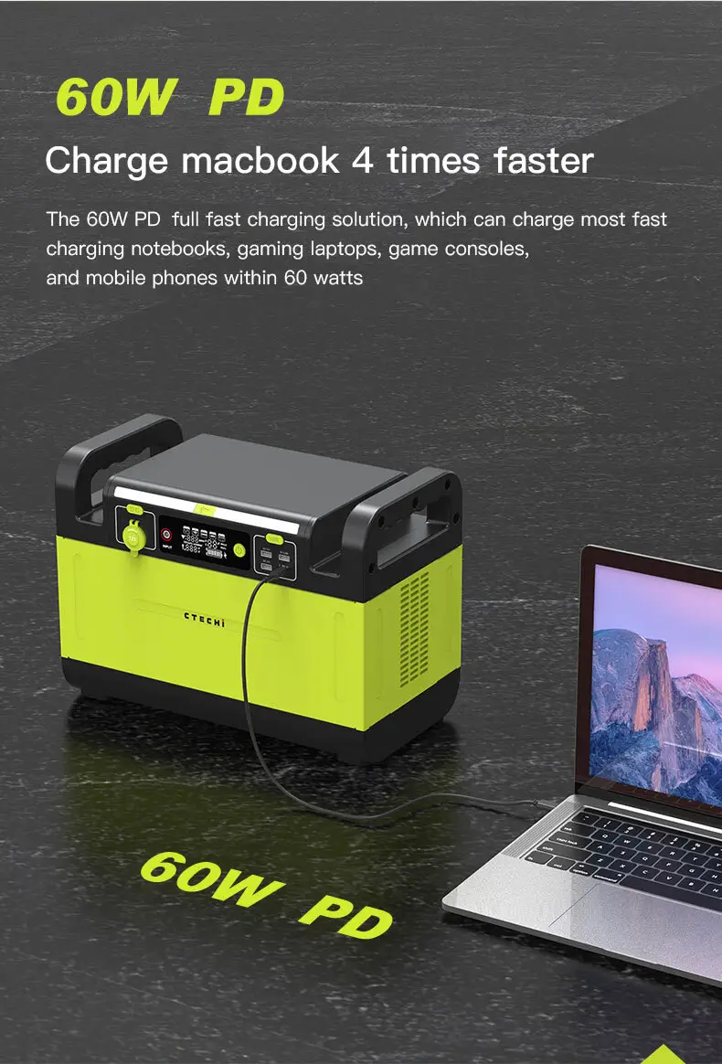 certificated lithium portable power station factory for camping 5