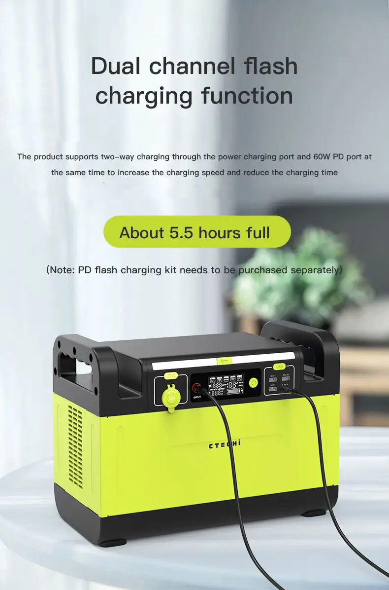 certificated lithium portable power station factory for camping 8