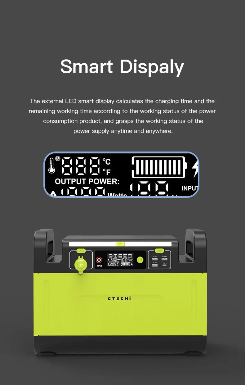 certificated lithium portable power station factory for camping 9