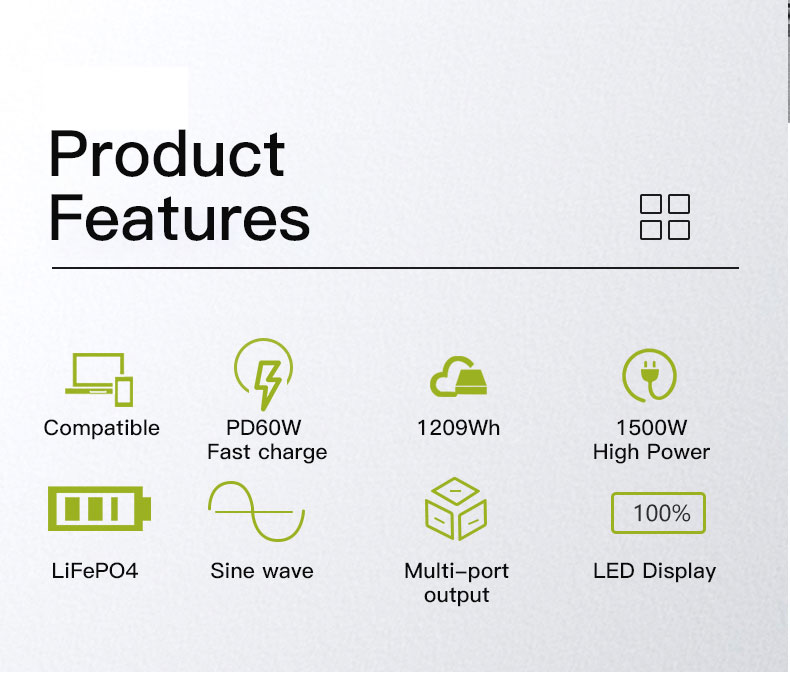 CTECHi 1500w power station personalized for back up 3