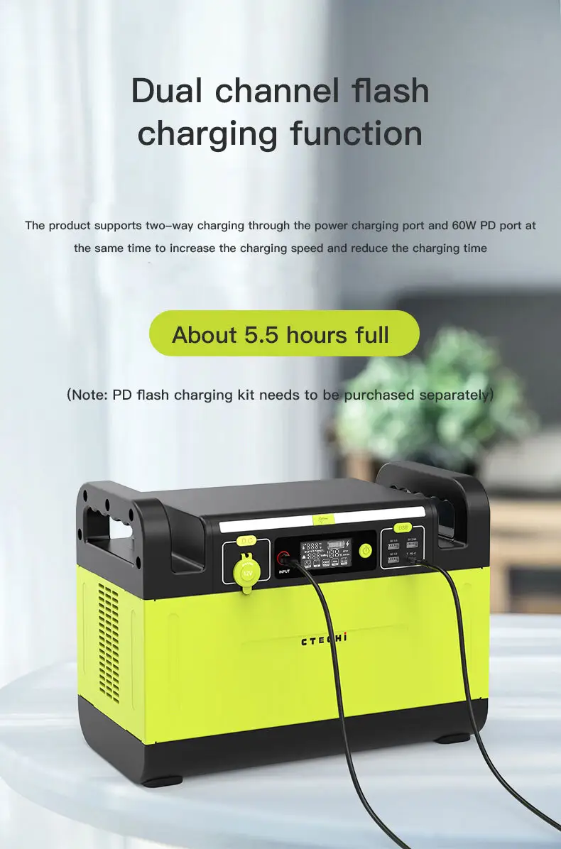 CTECHi sturdy lifepo4 power station factory for household 8