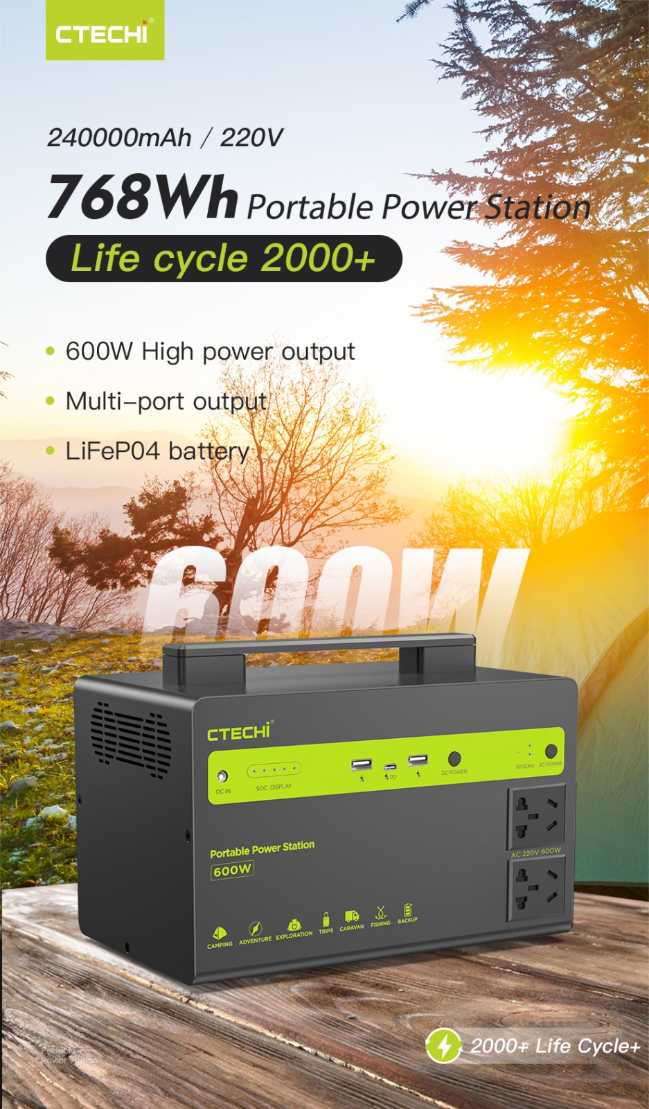 CTECHi best camping power station factory for camping 2