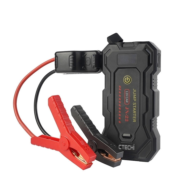 CTECHI CT-22 12 V 10000 mAh Auto-Notfall-Starthilfe – 3000 A Spitze, Schnelllade-Powerbank mit LED-Taschenlampe 1