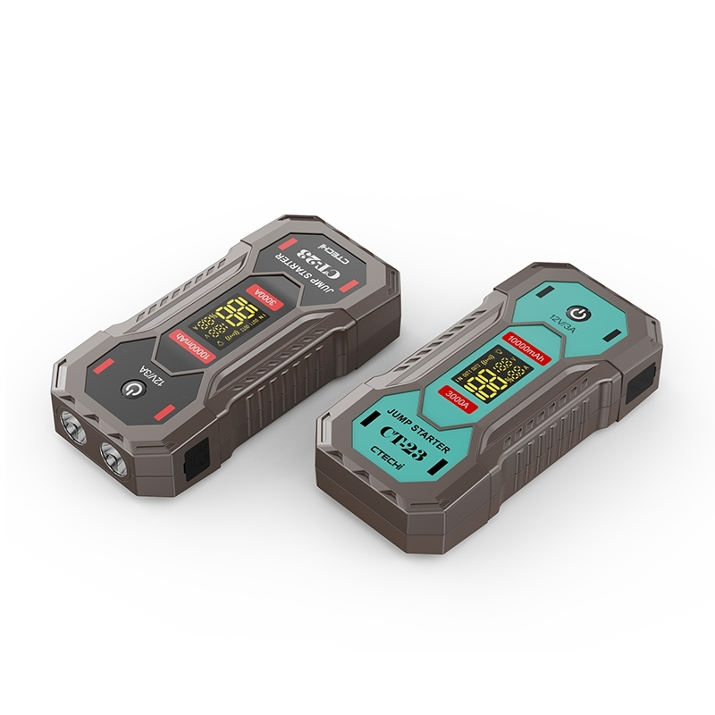 CTECHI CT-23 12V Auto-Notfall-Starthilfe – 10000 mAh Powerbank mit 3000 A Spitze, Schnellladung und eingebauter Taschenlampe 1