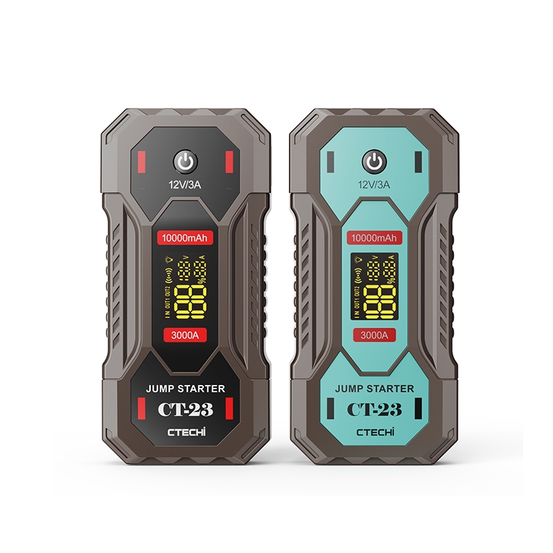 CTECHI CT-23 12V Car Emergency Jump Starter – 10000 mAh Power Bank with 3000 A Peak, Fast-Charging & Built-in Flashlight 2
