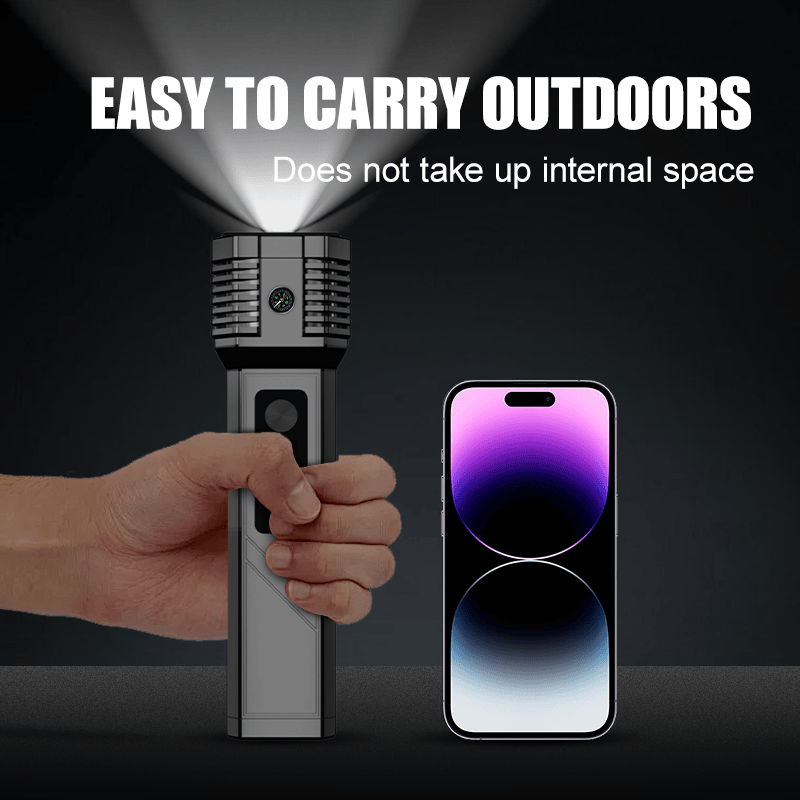 CTECHI CT-06A 12V Automotive Emergency Jump Starter & Power Bank – 10000mAh, 1200A Peak, Fast-Charging with Flashlight & Tripod 3