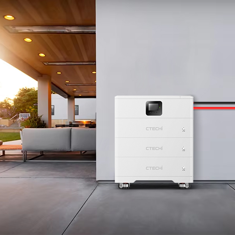 CTECHI All-in-One-Solarenergiespeichersystem für Privathaushalte – Integrierte LiFePO₄-Batterie und Wechselrichter (5–16 kWh, 3,5–8 kW, Wandmontage) 7