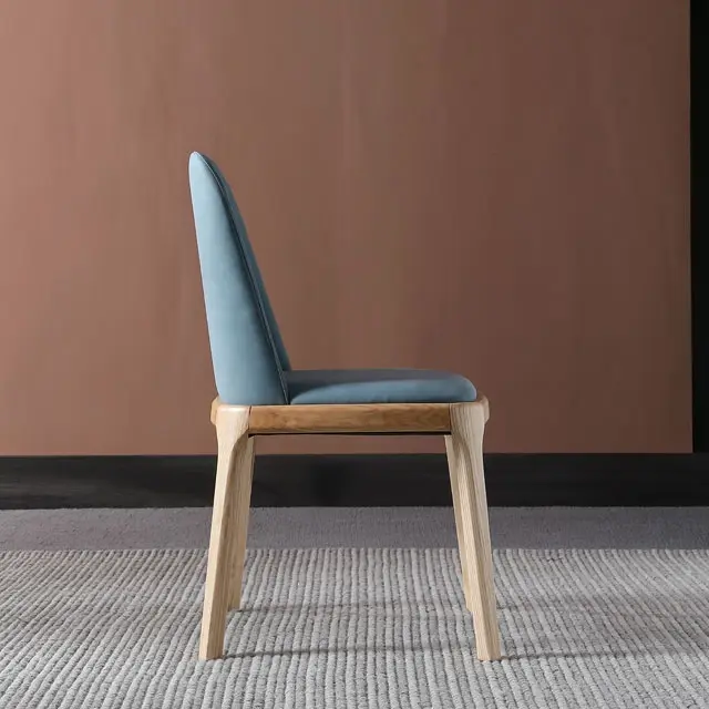 Custom Black Wood Dining Chair Factory 3