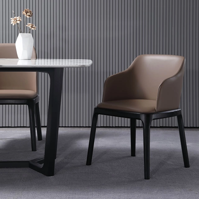 brown leather dining room chairs