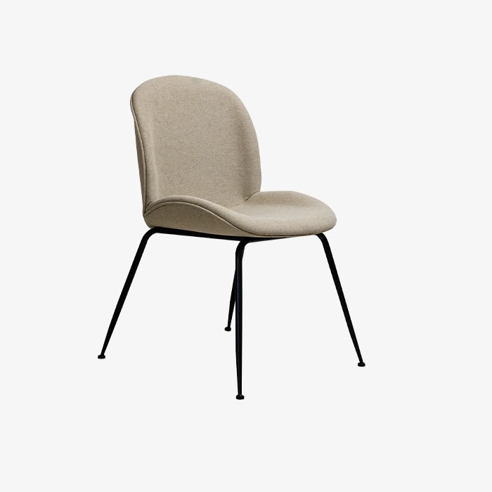 Silla de comedor tapizada con diseño moderno de escarabajo 1