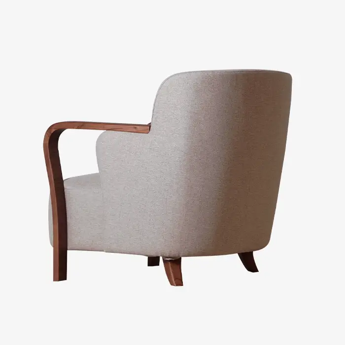 Round Lounge Chair Cotton Linen / Customized - - MIGLIO 5792 2