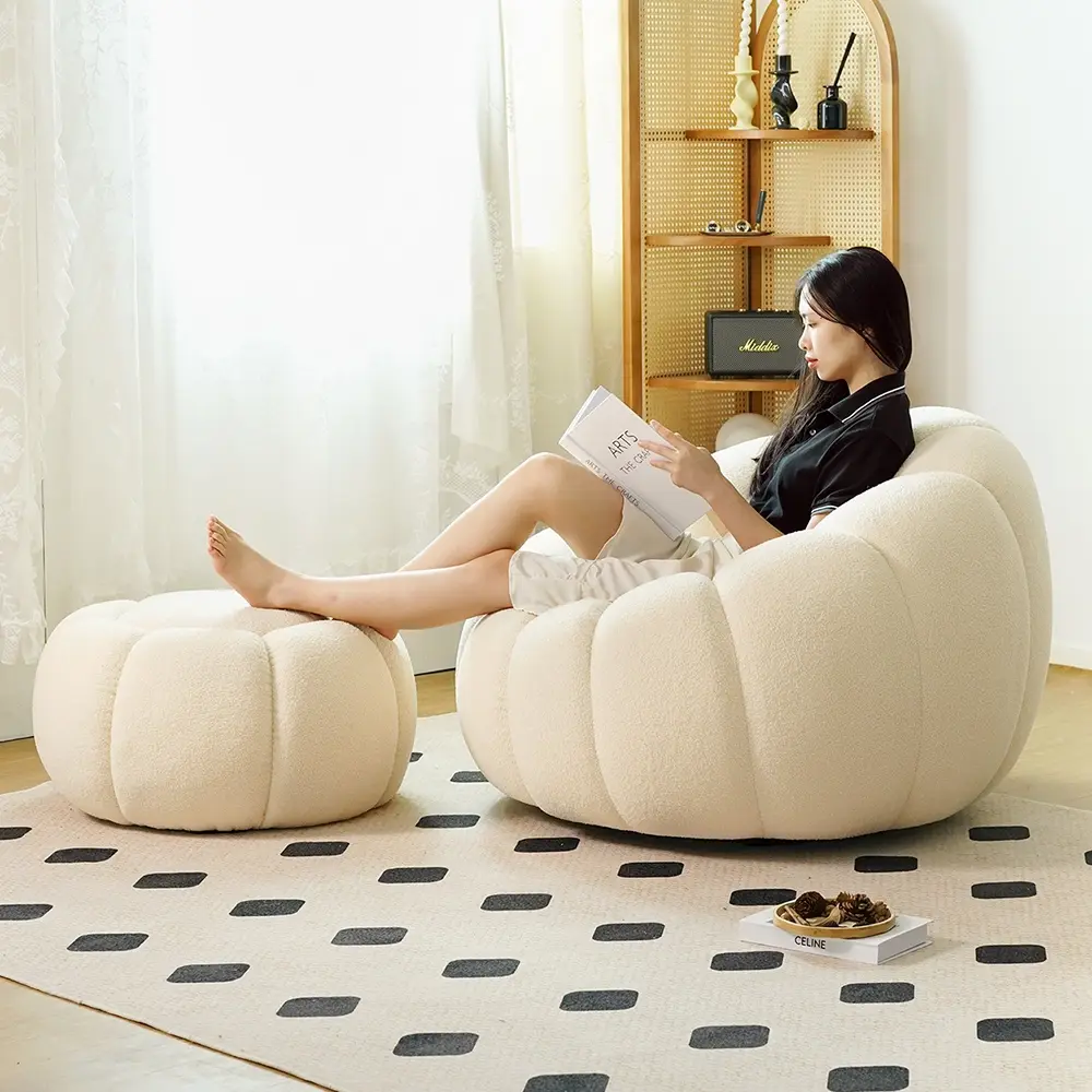 Sectional Living Room Furniture Teddy Fleece / Sherpa / Customized by MIGLIO 5792 4