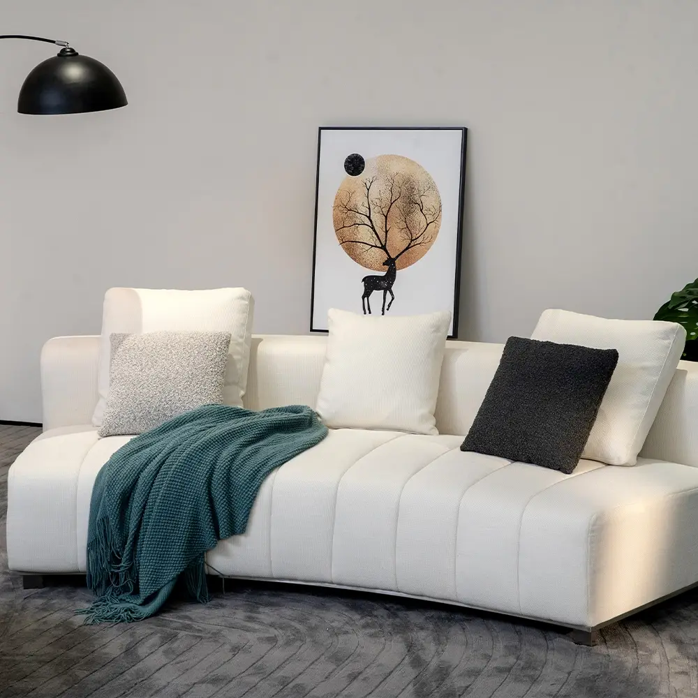 MIGLIO 5792 Sofa Factory Velvet / Cotton Linen / Customizedsupply 2