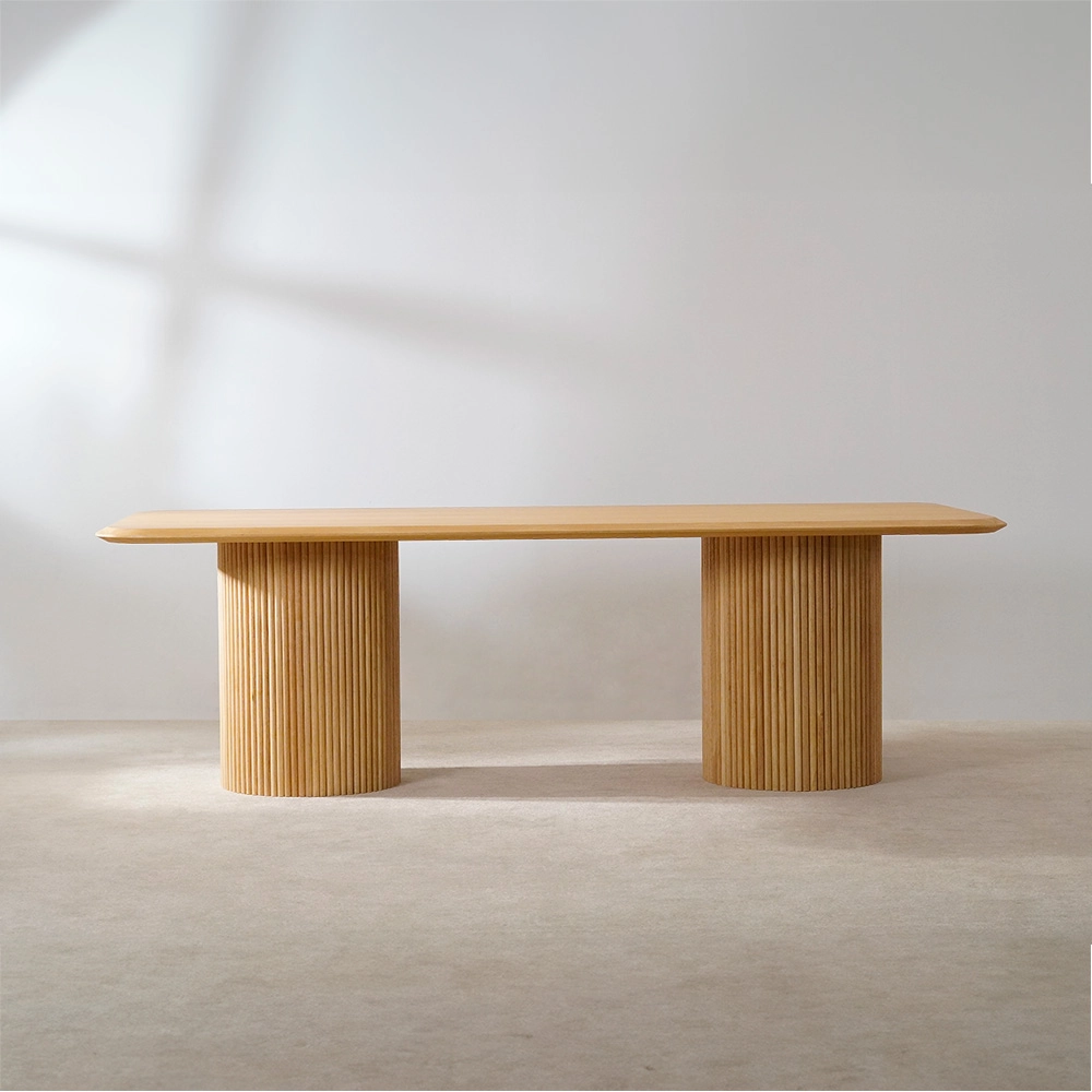 Mid Century Modern Solid Wood Walnut Dining Table Rectangle 10