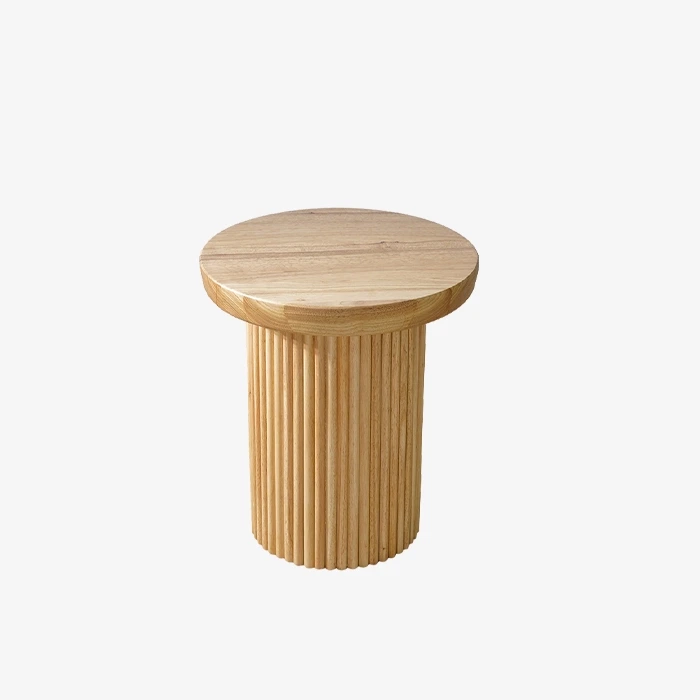 Vardagsrum Trä Runt Sidobord För Sovrum West Elm 1