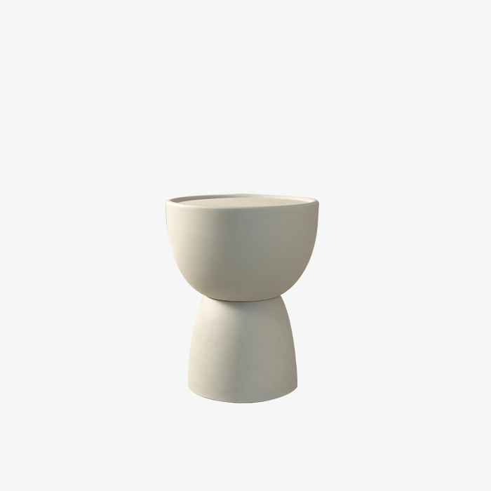 Concrete Pedestal Side Table