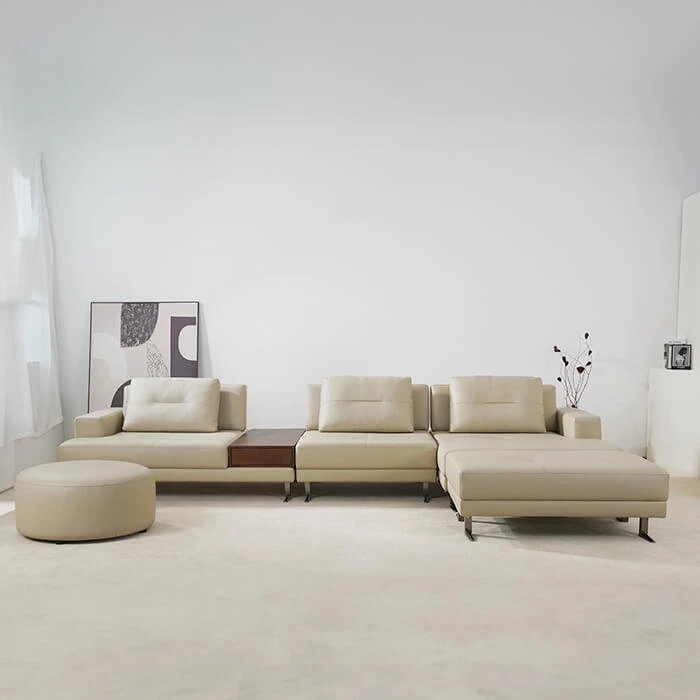 White Leather Sectional Sale M007 MIGLIO 5792wholesaler 2