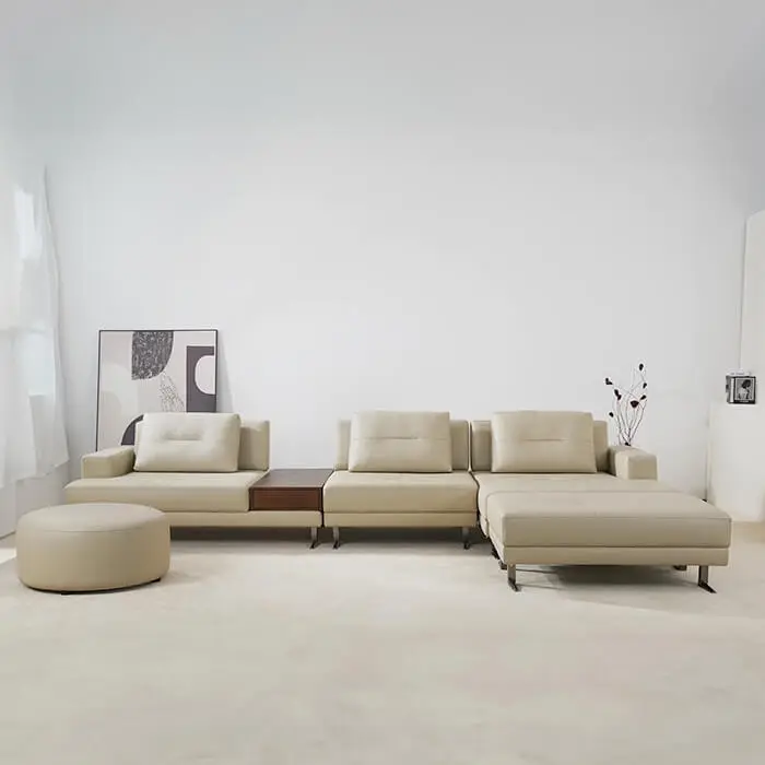 White Leather Sectional Sale M007 MIGLIO 5792wholesaler 2