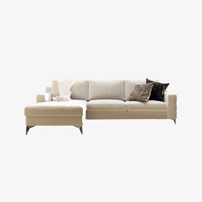 Skandinavisches L-Sofa mit linker Armlehne 1