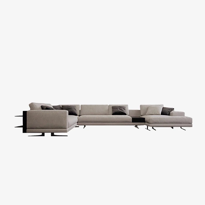 Living Room Luxury Sofa Sectional Fabric Sofa Set with Corner Table 1
