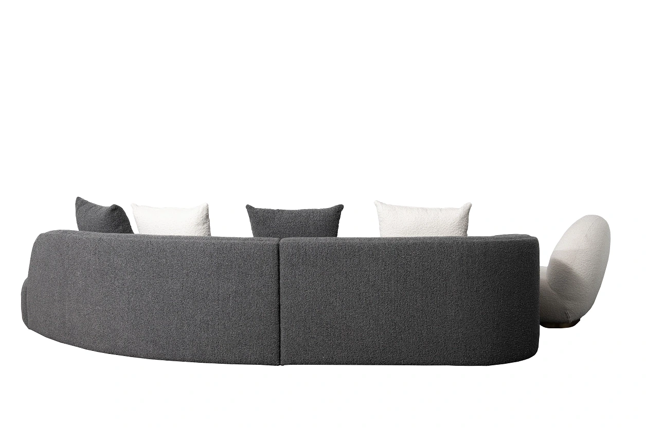 MIGLIO 5792 4 Seater L Couch Grey / Customizedmakers 2