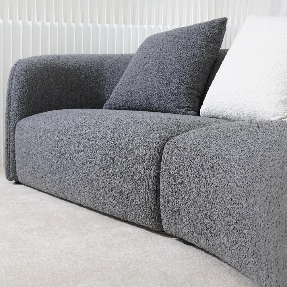 MIGLIO 5792 4 Seater L Couch Grey / Customizedmakers 5