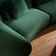 Modern Dark Green Curved Three-seater Velvet Sofa Couch with Pillows for Living Room-1 5