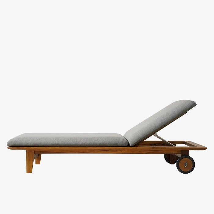Pool Side Lounger Manufacturers Teak/ Sunbrella Fabric 2