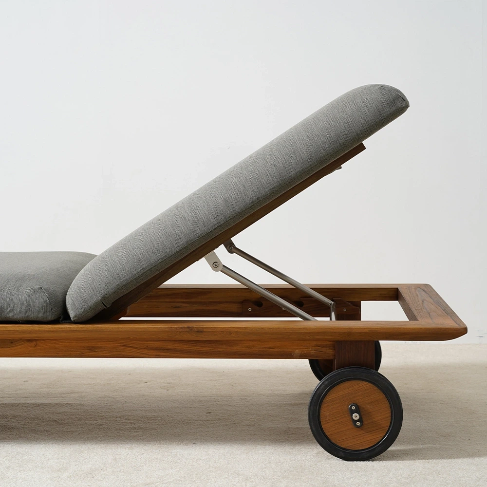 Pool Side Lounger Manufacturers Teak/ Sunbrella Fabric 3