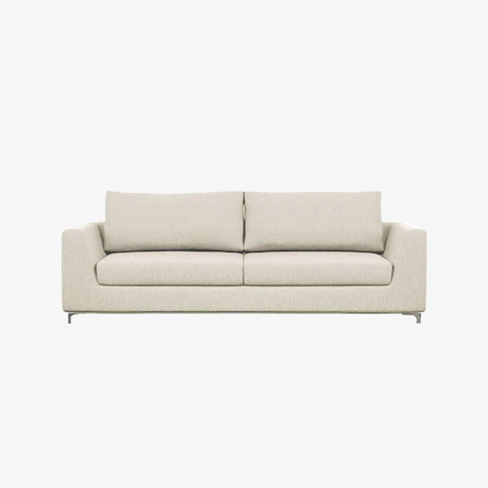 Living Room Furniture Lounge Leather Beige Leather Sofa 1